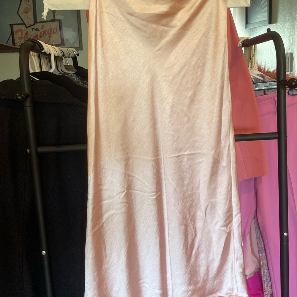 Pink Satin skirt